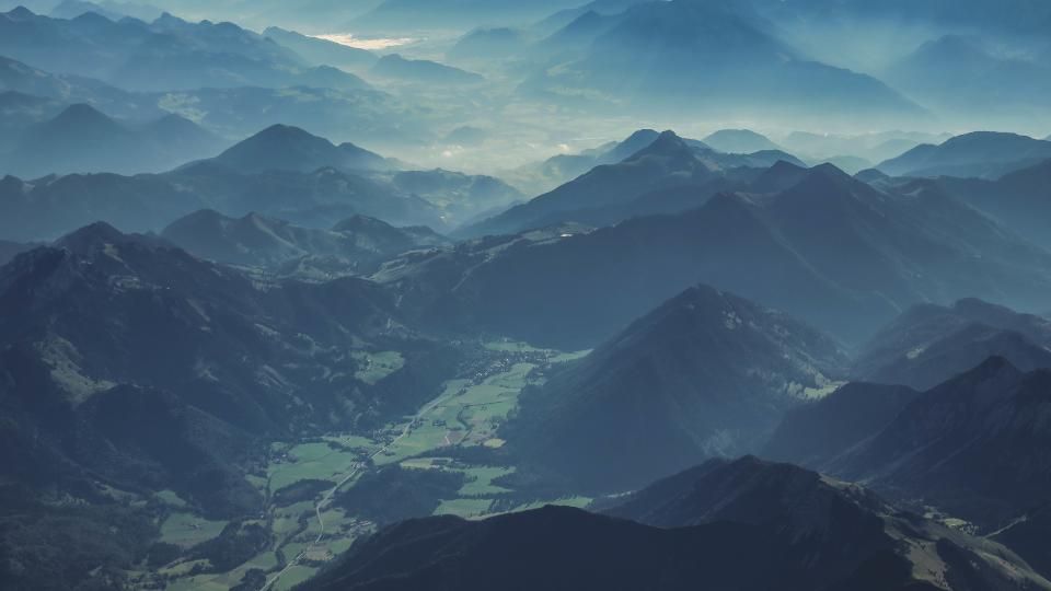 The mountains behind the property